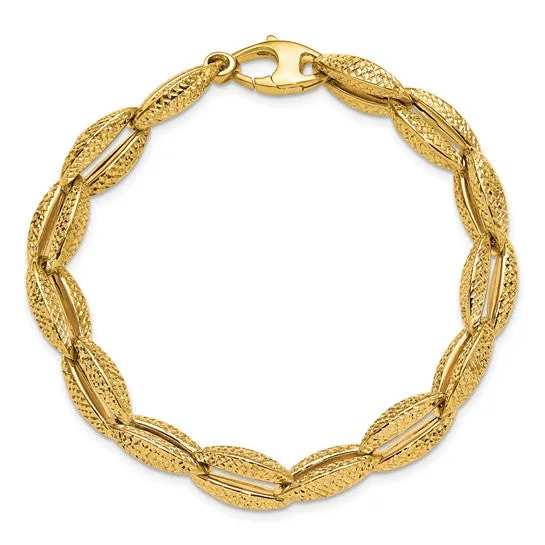 14K Polished Fancy Link Bracelet