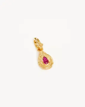 18k Gold Vermeil With Love Birthstone Annex Link Pendant - July