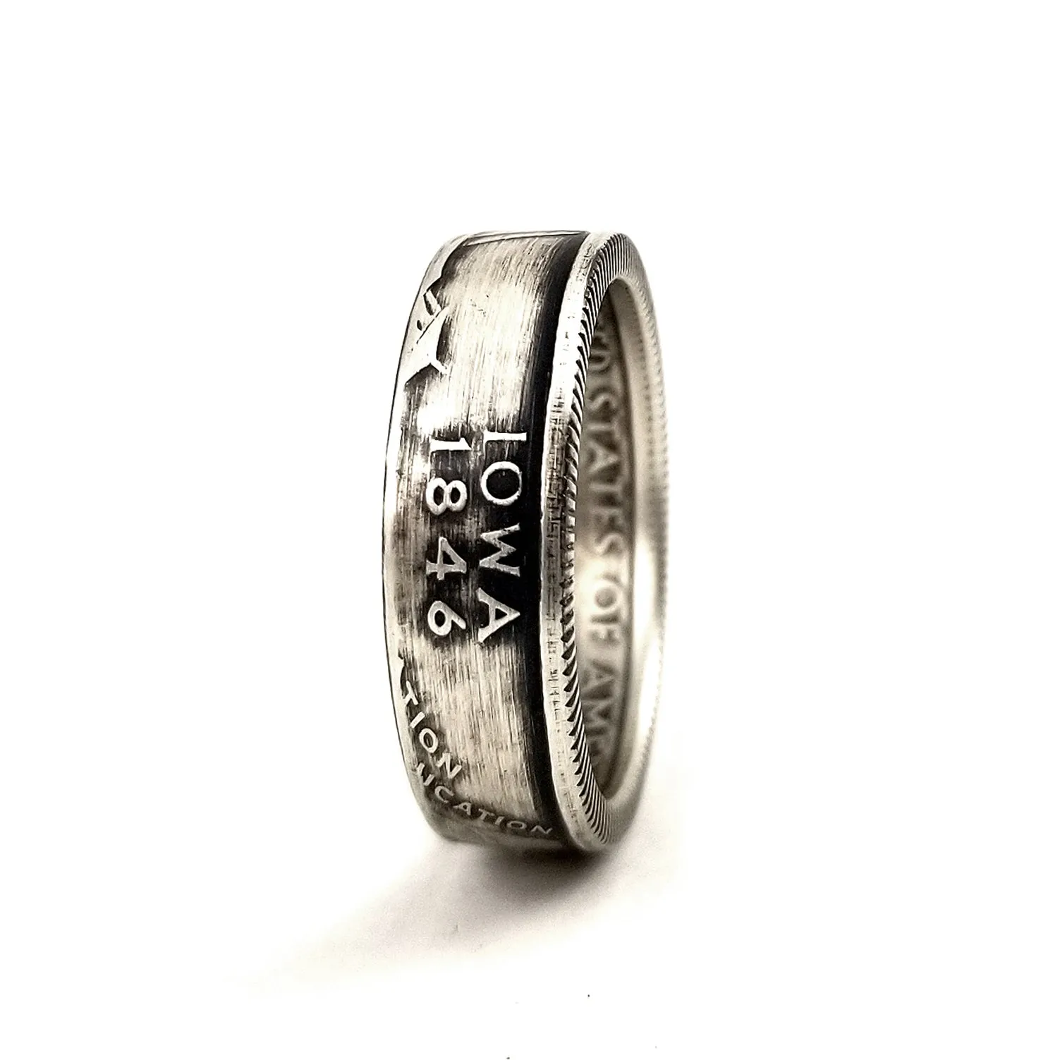 90% Silver Iowa Quarter Ring