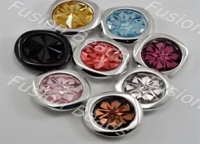 Assorted Pack of Sunflower Design Crystal Buttons