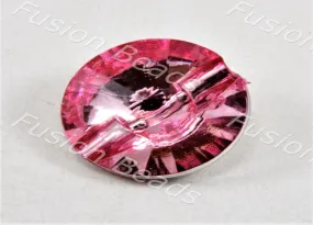 Baby Pink Sun Design Crystal Button