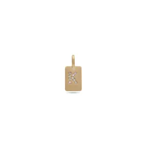 CHARM crystal K pendant, gold-plated