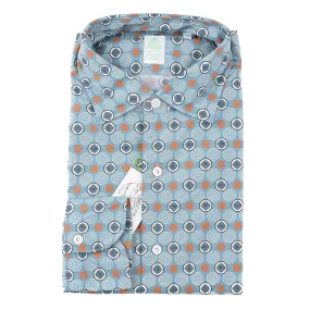 Finamore Geometric Deco Print Cotton Shirt