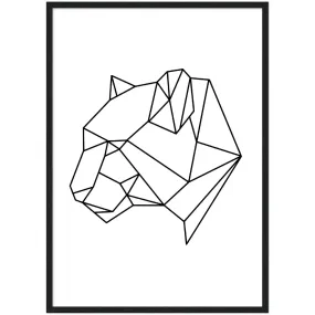 Geometric Panther Wall Art