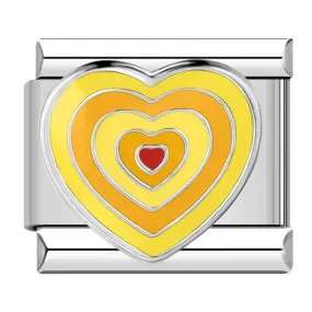 Growing heart yellow, on Silver