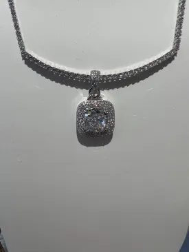 Ice by Brit Rose Silver CZ Pendant Enhancer