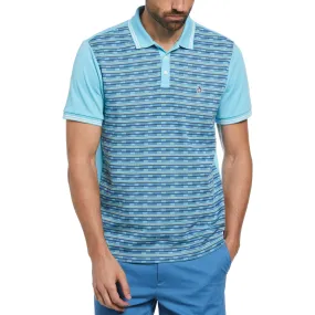 Jacquard Geo Front Polo