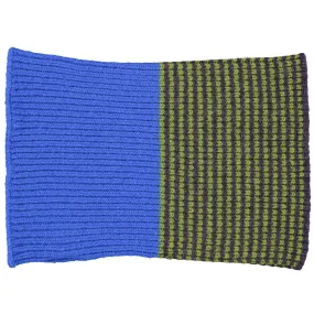 Kids' Marine Blue & Green Stripe Lambswool Snood