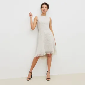 Lindsay Dress - Cotton Boucle :: Sea Salt / Ivory