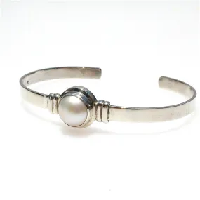 Mabe Pearl Sterling Silver Cuff