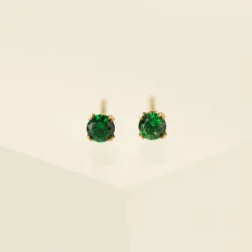 May Birthstone Gold-Filled Stud Earrings