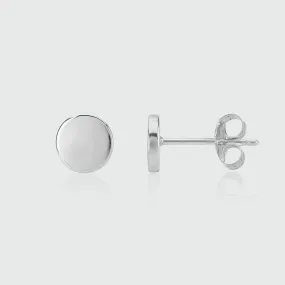 Pembroke Sterling Silver Disc Stud Earrings