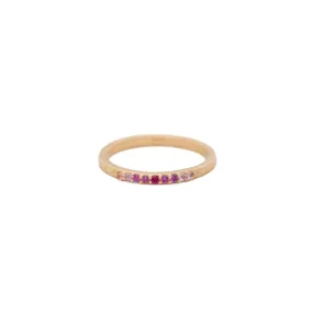 Pink Sapphire 14k Gold Band