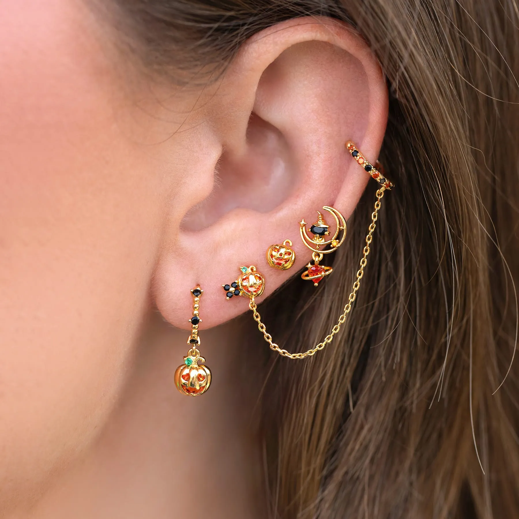 Pumpkin Spice Stud   Ear Cuff