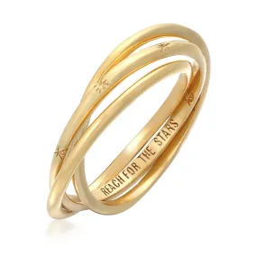 Reach for the Stars Trinity Gold Ring