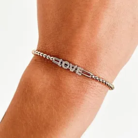 Roset -  Stretch 18K Gold LOVE Bracelet - STS0042