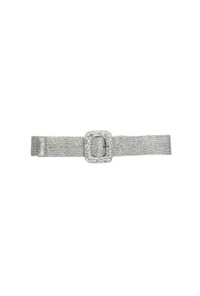 Shimmer Stretch Belt - Silver