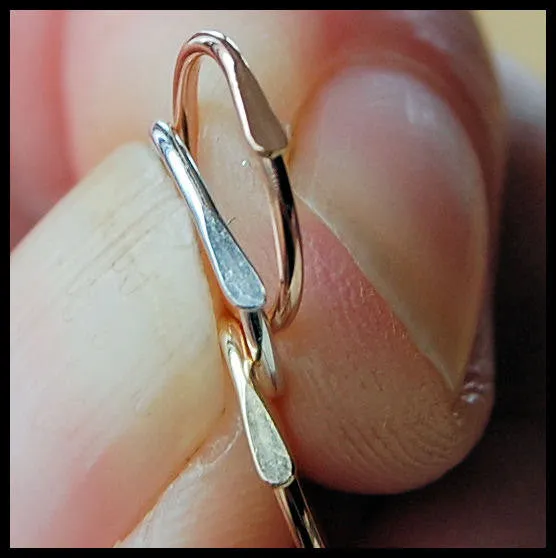 Silver Nose Ring - Flat Front Style