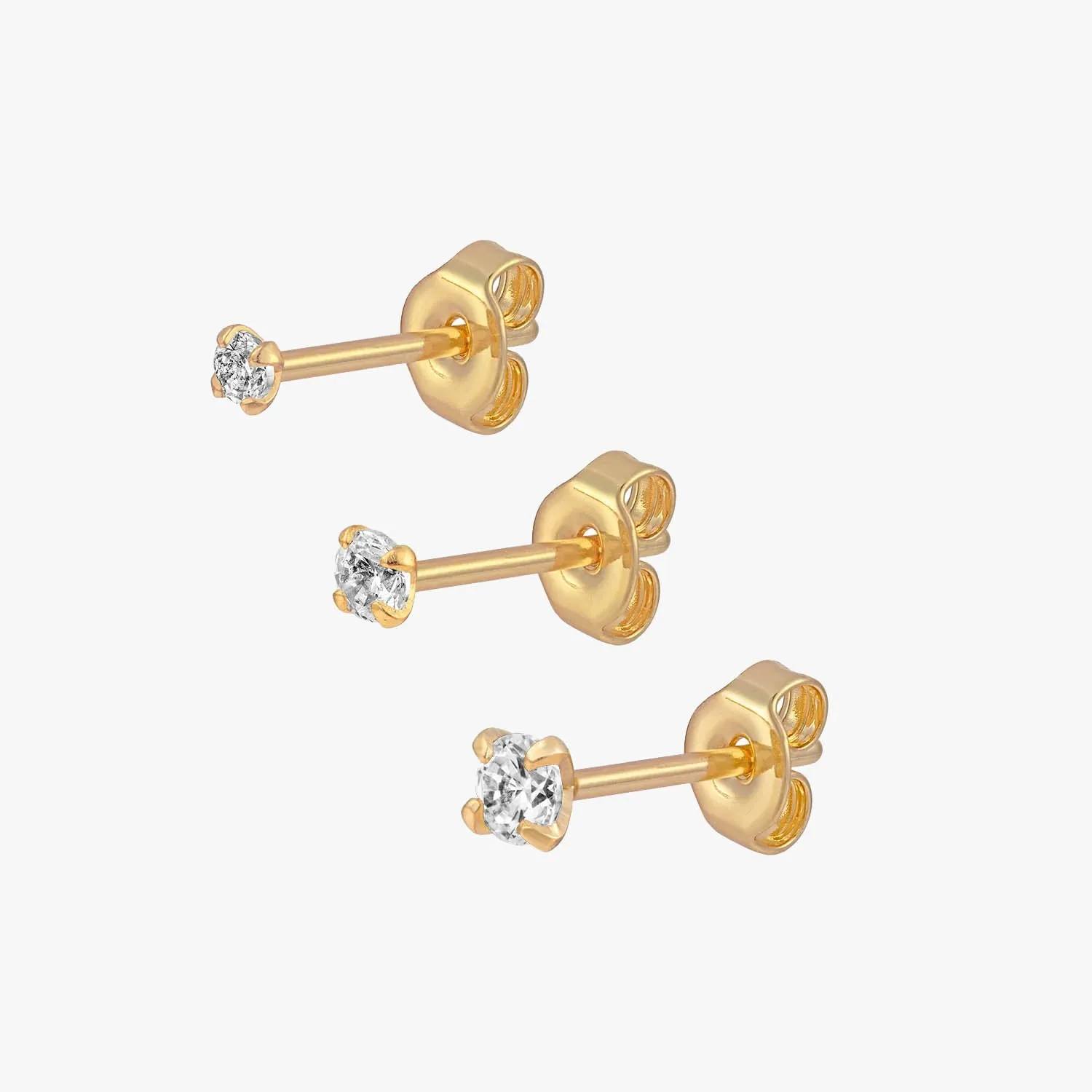 (Single) Sparkly Mini CZ Stud Earrings