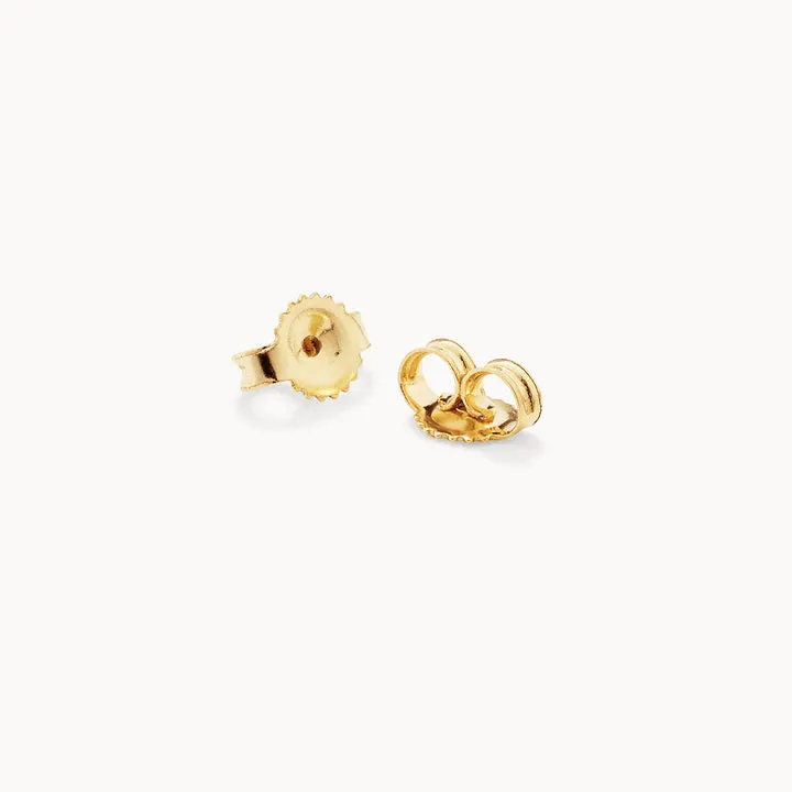 Slim Diamond Pave Huggie Earrings in 10k Gold