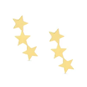 Star Climber Earrings in Sterling Silver