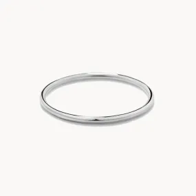 Thin Plain Stacker Ring in Silver