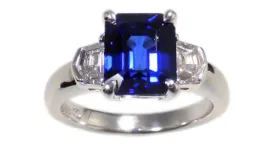 Vivid Blue Sapphire Ring 4.00ct